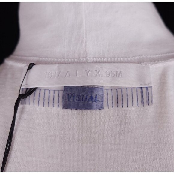 1017 ALYX 9SM Logo-Print Jersey Rollneck T-Shirt Size M Mens White $180 - Picture 10 of 16
